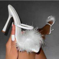 【CW】 Clear PVC Transparent Pumps Slip On Thin Heel High Heels Point Toes Womens Party Shoes Nightclub Pumps White Size 35 43