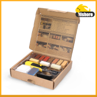 Home Household Laminate Repairing Kit Floor Repairs Kit DIY Multifunctional Wood Board Repairs Tool Kit Wooden Floor Scratches Mending Utility Tool Kit with 11 Wax Blocks