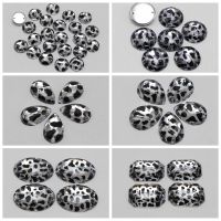 Assorted Shape Leopard Print Acrylic Flatback Sewing Rhinestone Sew on Beads