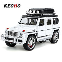 KECHc รถออฟโรดจำลองรถลากอัลลอยหล่อ G65 1/24พร้อมไฟเสียงสำหรับเด็กวัยรุ่นการตกแต่งบ้าน