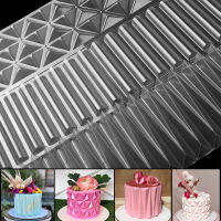 Umisu 3D Origami Design Tringle Pattern Cake Stencil Lace Side Cake Border Chocolate Mousse Template Plastic Cake Mold Cake Decorating Tool Bakeware