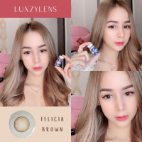 ❤️มีสายตาสั้น❤️ แถมตลับ Luxzylens Felicia Brown Gray เลนส์คุณภาพ จากเกาหลี ค่าสายตาสั้น -0.50 ถึง -10.00 คอนแทคเลนส์ กรองแสง กันยูวี