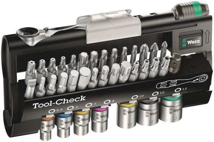 WERA Tool-Check Automotive 1, Bits Assortment With Ratchet + Sockets ...