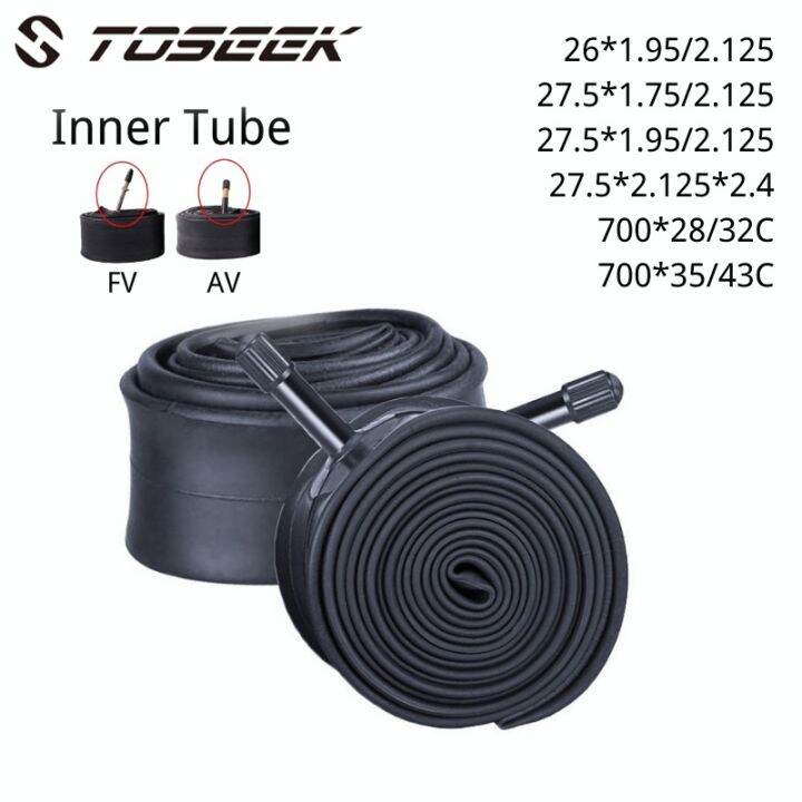 TOSEEK Bicycle Inner Tube Bike Interior 26 27.5 29 700c MTB RB