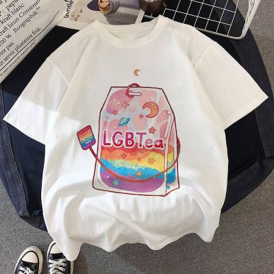 เสื้อเลือกตั้ง [COD]S-5XL ใหม่ เสื้อยืดลําลอง แขนสั้น พิมพ์ลายกราฟฟิคชา Lgbt สีชมพู แฟชั่นฤดูร้อน สไตล์ฮาราจูกุ สําหรับสS-5XL