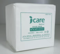 ก๊อซพับ ผ้าก๊อซปิดแผล (Gauze Swab) ขนาด 4×4 นิ้ว/ 8 PLY 100 ชิ้น ยี่ห้อ ICARE