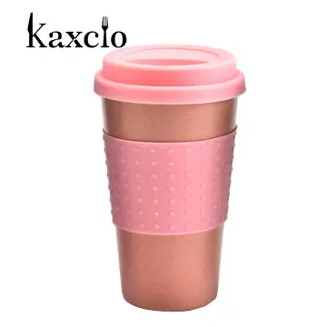 420ml Portable Practical Reusable Bamboo Fiber Coffee Cups Eco