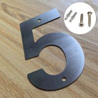 【LZ】❀✔◎  Stainless Steel Outdoor House Number 0 To 9 Metal Doorplates Garden Yard Street Address Signs Door Mailbox Numbers With Screws