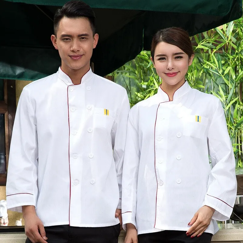 Spring Chef Uniform Restaurant Women's Kitchen Jacket Hotel Mens