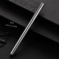 HongDian Metal Stainless Steel Fountain Pen Fine Nib 0.4mm Bright Silver Excellent Writing Gift Ink Pen for Business Office Home  Pens