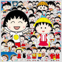 Cherry Maruko การ์ตูนน่ารักหมวกกันน็อครถแบตเตอรี่สติกเกอร์แก้วน้ำสติกเกอร์กันน้ำสำหรับแล็ปท็อป