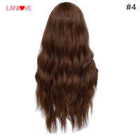 LANLOVE 27นิ้วยาวผสมวิกผมปลอมทำลอนย้อมสี Wigs กับ Bangs ทนความร้อนได้สังเคราะห์ Curly สำหรับวิกผมสตรีวิกผมสตรี S Light Brown วิกผมเต็มวิกแฟชั่นยืดผมแบบสังเคราะห์ Hairnet วิกผมเกาหลีสไตล์ผู้หญิงหวานผมปลอมสำหรับคอสเพลย์สวมใส่ทุกวัน