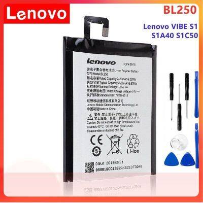 แบตเตอรี่แแท้ Lenovo VIBE S1 S1a40 S1c50 Bl250 2420mAh ฟรีเครื่องมือ