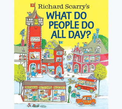 [หนังสือ เด็ก] PuiAlphabet: Richard ScarrysWhat Do People Do All Day? (Brand New) ปกอ่อน รวมนิทาน #richard Printed in USA