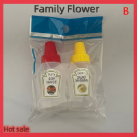 Family Flower Flash Sale 3pcs/2pcs มินิซอสปรุงรสขวดมะเขือเทศแบบพกพาซอสซอสซอสซอสสลัดขวดสำหรับกล่องอาหารกลางวัน Bento