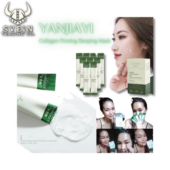 【COD】 20pcs/box YanJiayi Collagen Firming Sleeping Mask moisturizing