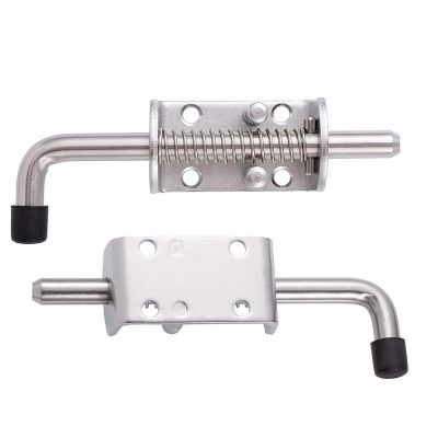304 Stainless Steel 6.5inch Spring Pin Latch Lock Assembly for Doors Cabinets and Utility Trailer Gate - Heavy Duty