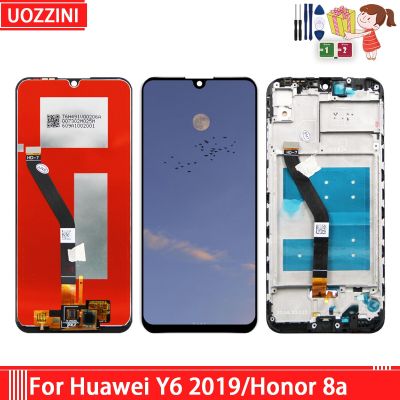 จอแอลซีดีใหม่เหมาะสำหรับ Huawei Y6 2019จอ LCD เหมาะสำหรับ Huawei Y6นายก2019ตัวแสดงดิจิทัลหน้าจอสัมผัสประกอบสำหรับ Honor 8A JAT-LX1 LCD