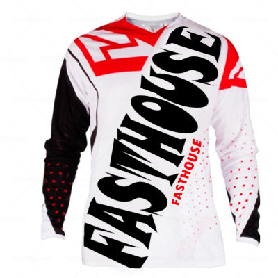 Fasthouse ดาวน์ฮิลล์ย์วิบากเสื้อจักรยานย์แข่งจักรยานเสือภูเขา Polera Mtb ย์รถจักรยานยนต์ DH กีฬาแขนยาว