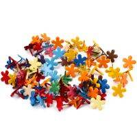 20pcs Mixed Flower Metal Brad Studs Spikes Scrapbooking Embellishment Fastener Brads Crafts Pushpin Decoration 13x14mm