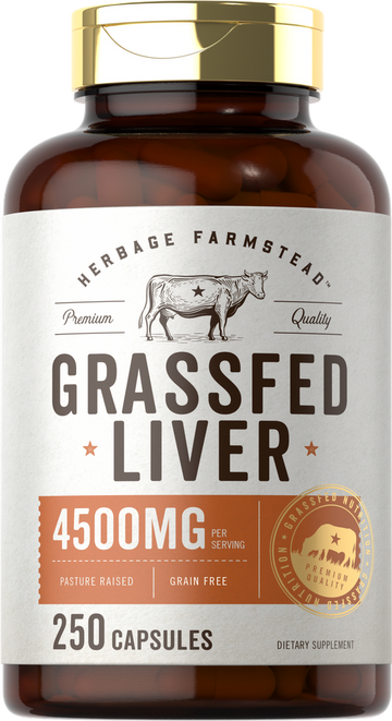 Grass Fed Beef Liver 4500 Mg Capsules | Pasture Raised | 250 Count By ...