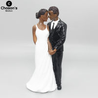 Black People Love Wedding Couple Figurines Anniversary Valentines Day Gifts San Valentin Car Cake Ornaments Home Decoration