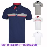 Le Coq SOUTHCAPE Malbon Odyssey G4 FootJoy CastelbajacUs กางเกงเล่นกอล์ฟเสื้อโปโลผู้ชายแขนสั้นกลางแจ้งลำลองกีฬาระบายอากาศได้ดีเสื้อ Paul กอล์ฟแห้งเร็ว