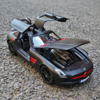 1:32 Benzs SLS AMG-GT อัลลอยรถสปอร์ตรุ่น D Iecasts โลหะของเล่นยานพาหนะรถยนต์รุ่นจำลองเสียงแสงคอลเลกชันเด็กของขวัญ