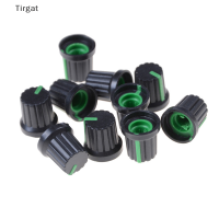 Tirgat 10pcs Potentiometer SWITCH KNOB CAP Hole DIA 6mm Volume Control ลูกบิดหมุน