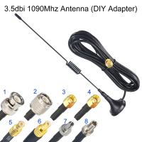 3.5DBi เสาอากาศอะแดปเตอร์ DIY 1090Mhz ADS-B,อะแดปเตอร์เสาอากาศ SMA TS9 TNC CRC9 Bmcx SMB RP ตัวเชื่อมต่อ SMA ตัวผู้ทางอากาศ Alas Magnetik 3M RG174