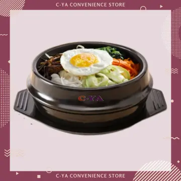 Dolsot Korean Stone Pot with Tray / Clay Pot Bibimbap Pot