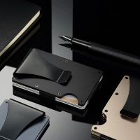 【CW】✽▦♀  Dropshipping Credit Card Holder for Men Wallet New Minimalist Rfid Blocking Anti Metal Cardholder Clip