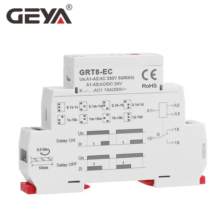 gratis-ongkir-geya-รีเลย์ตั้งเวลา10a-grt8-ec-คู่รีเลย์หน่วงเวลาหน่วงเวลาหรือปิดรีเลย์เวลา-ac380v-dc24v-ซีซีซีซีบีโรห์