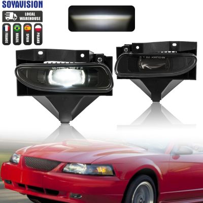 ﹍ DOT Approved Car Fog Lights For Mustang GT Led Auxiliary Fog Lamp For Ford Accessories 1999-2004 Mustang Led