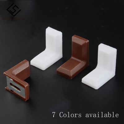 20pcs Furniture Fitting Mini Corner Bracket 90 Degree Angle Code L-shaped Repair Fastener With Dust Cover Hardware Connector