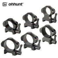 Ohhunt 25.4มิลลิเมตร30มิลลิเมตรเหล็กขอบเขตการล่าสัตว์แหวนด่วนที่วางจำหน่าย Picatinny ประกบแหวนต่ำขนาดกลางรายละเอียดสูงยุทธวิธีเมา