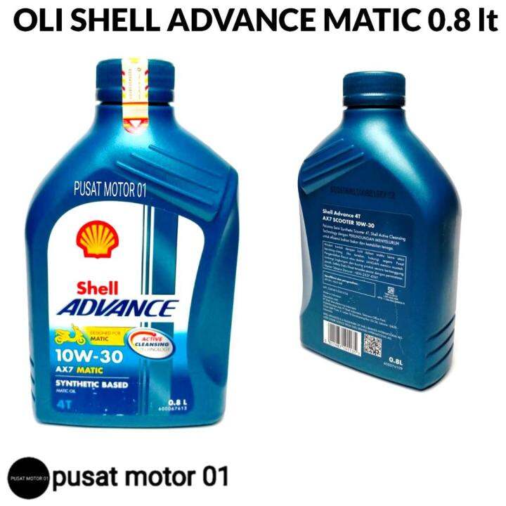 Oli Shell Advance AX7 Motor Matic Original AX7 10W-30 0.8 Liter Oli ...