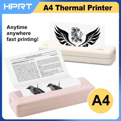 HPRT เครื่องพิมพ์ไร้สายบลูทูธความร้อน A4แบบพกพารูปภาพเอกสาร PDF ผู้ผลิตเครื่องพิมพ์ที่เป็นทางการพร้อมม้วนกระดาษ