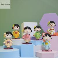 Chibi Maruko กิโมโนอนิเมะมาร์กของตกแต่งตุ๊กตาโมเดลสะสมของเล่นขนาดเล็กหุ่นแอ็คชั่น Chibi Maruko Chibi Maruko ครอบครัวซากุระโมเดลตุ๊กตาประดับ