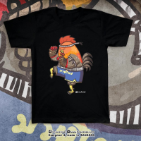 [ NEW ]" THE MUAY CHICKEN! " เสื้อยืดสีดำ ลายไก่นักสู้ ดีไซน์สุดพิเศษ by LineCense มีสองเวอร์ชัน!! S-5XL