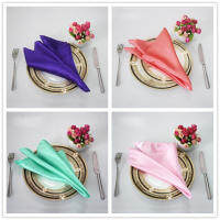 50Pcs 30X30Cm Square Satin Table Napkins For Party Wedding Table Decoration Kitchen Mats Dinner Napkins