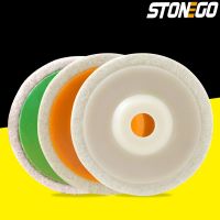 STONEGO 4 inch 100mm Wool Buffing Angle Wheel Grinder Felt Polishing Disc - Coarse(Green) Fine(Orange) Extremely Fine(White)