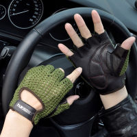 Leather Mesh Fingerless Gloves Summer Fishnet Driving Gloves Goth Motorcycle Accessories Cycling Gloves Protective Gear