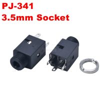 1pcs PJ-341 3.5mm 3 Pin 4 Pin 5 Pin Vertical Stereo Audio Socket 3.5 Headphone Jack Connector with Nut PJ341