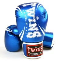 นวมชกมวย Twins Special Thai Boxing Gloves - FBGVS3-TW6 - Metallic Blue