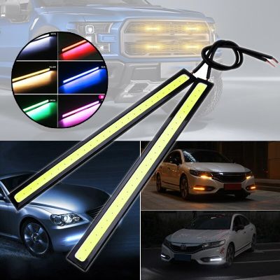 【CW】2pcs 17cm Universal Daytime Running Light Car COB DRL LED Strip Light External Lights Auto Waterproof Car Styling Led DRL Lamp