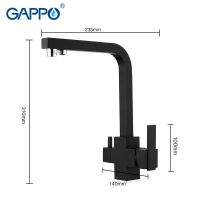 GAPPO kitchen faucet chrome Brass kitchen sink faucets kitchen filter taps mixers tap water purified faucet torneira Y40519