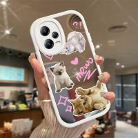 เคสสำหรับ Xiaomi Poco X5พื้นผิวกระจกแมวน่ารักฝาหลัง2023โทรศัพท์กันกระแทกรูปแบบใหม่ฝาครอบป้องกันกล้องคลุมทั้งหมดปลอกซิลิโคน