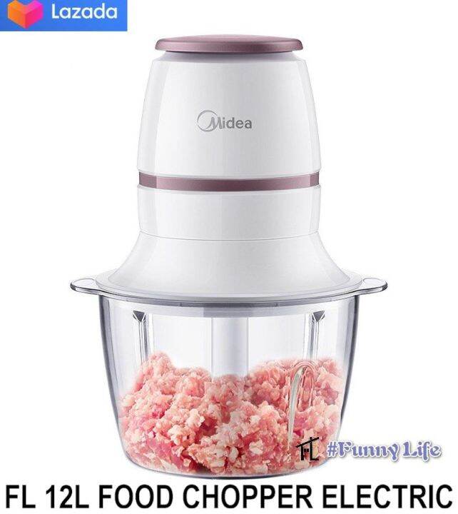 Fl 12l Food Chopper Electric MINI Meat Grinder With Sharp Blades And 2