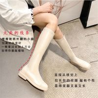 CODiy085671 202100 take the white boots women but knee boots boots knigh2021百搭白色长筒靴女不过膝瘦瘦靴骑士靴显瘦高筒长靴潮5.30